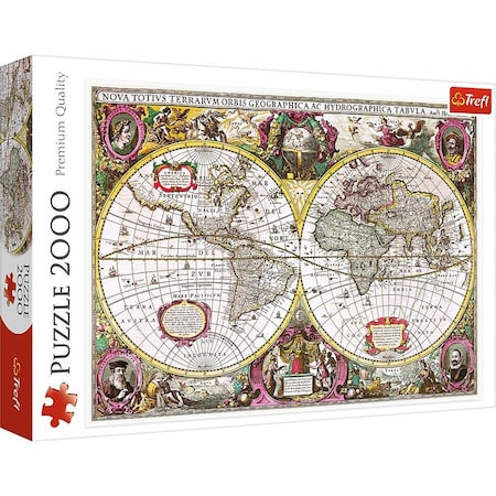 Trefl -27095 A New Land & Water Map of the Entire Earth 1630 Jigsaw Puzzle - 2000 Piece Trefl-27095
